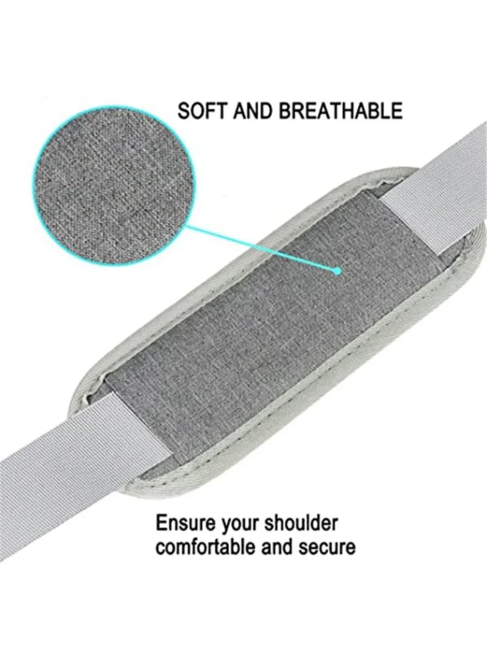 Grey Adjustable Shoulder Strap Replacement Laptop Bag Briefcase Messenger 55